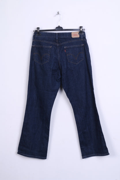 Levi Strauss &Co Womens 12 L Trousers Curvy Cut Navy Cotton Jeans Denim