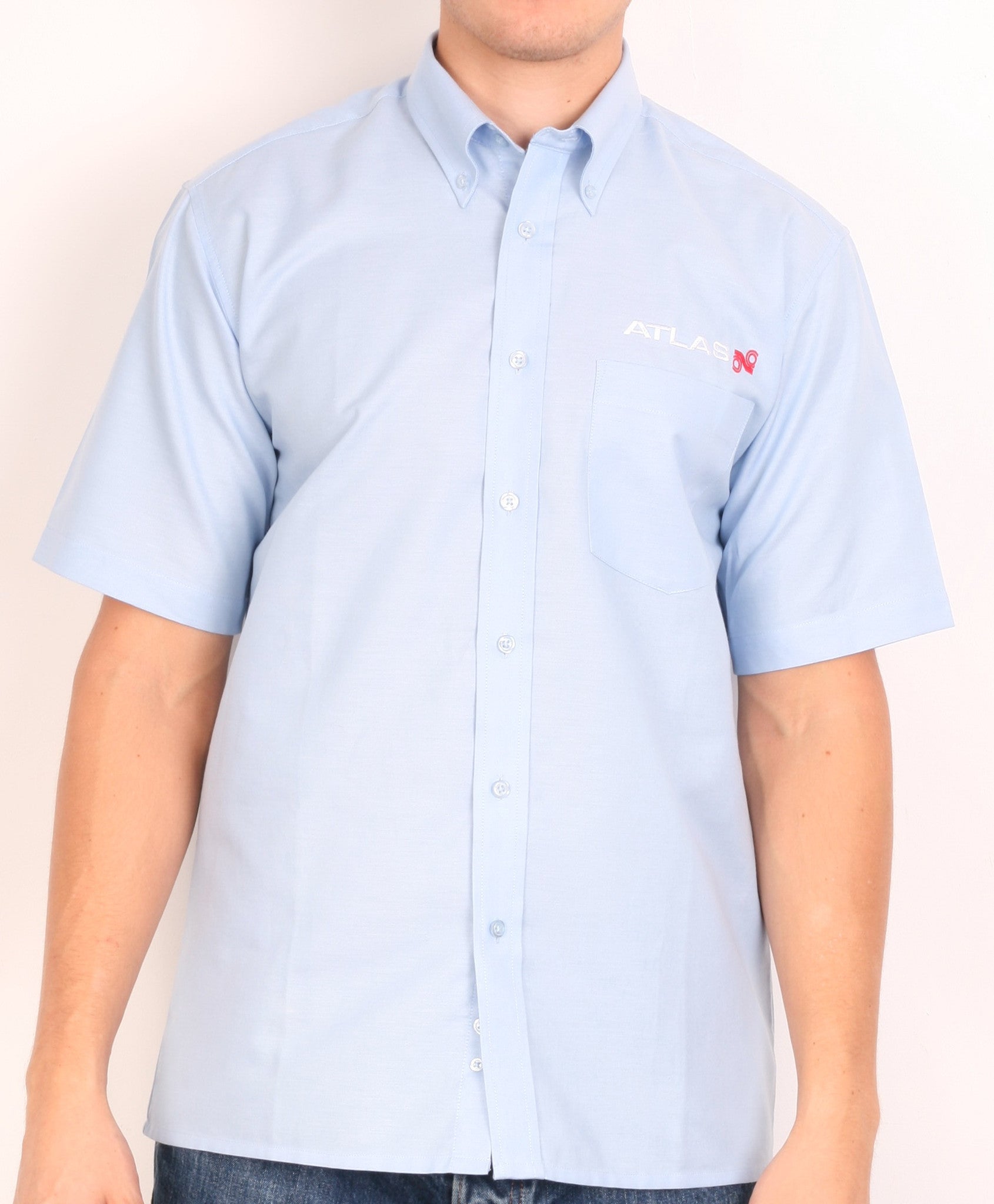 Dickies Mens 15.5/39 L/XL Casual Shirt Blue Short Sleeve Summer Cotton - RetrospectClothes