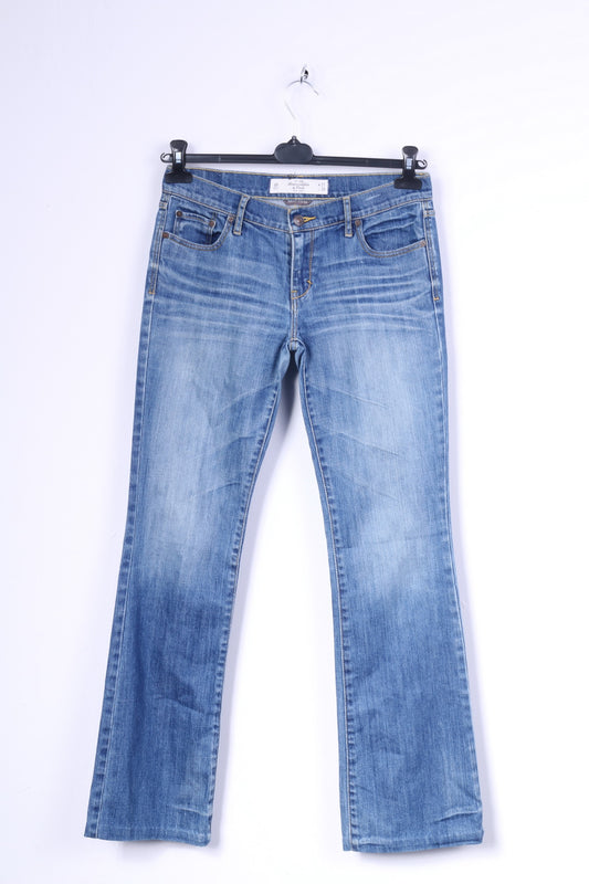 Abercrombie & Fitch Womens W27 L33 Trousers Jeans Blue Cotton Denim