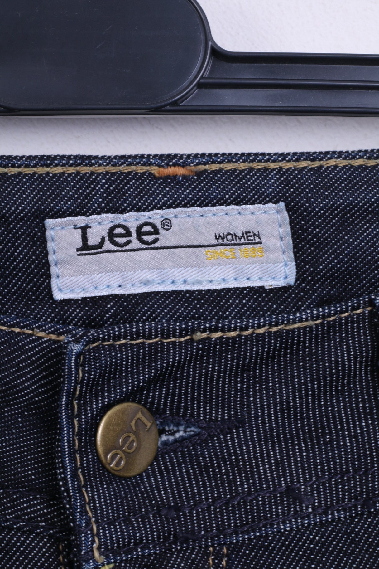 Lee Womens W26 L33 Trousers Cotton Denim Navy Jeans - RetrospectClothes