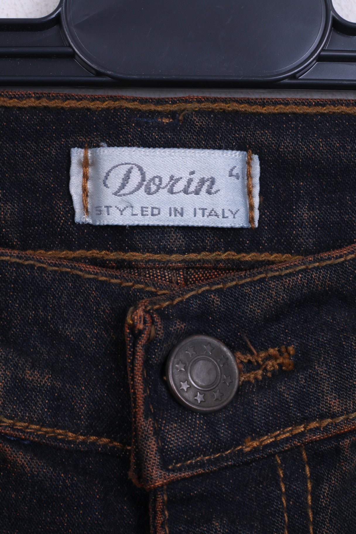 New Dorin Womens 36 Trousers Denim Jeans Long Leg Ornaments