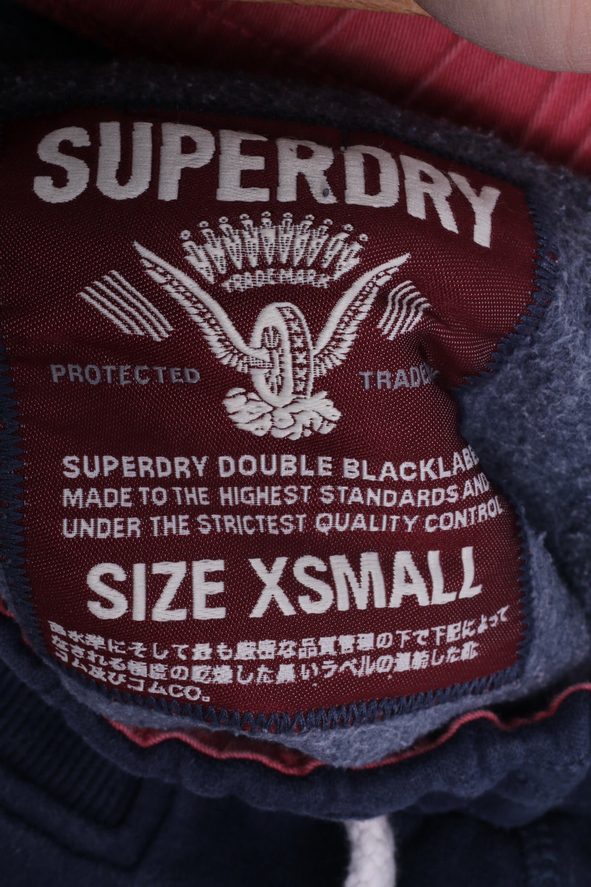 Superdry Womens XS Sweatpants Navy CottonTraining Fit Straight Pants