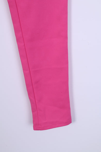 New Ryłko 34 XS Womens Elegant Trousers Pink Cotton Chic
