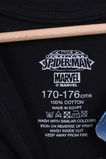 New MARVEL Spider-Man Mens 170-176 Shirt Black Long Sleeve - RetrospectClothes
