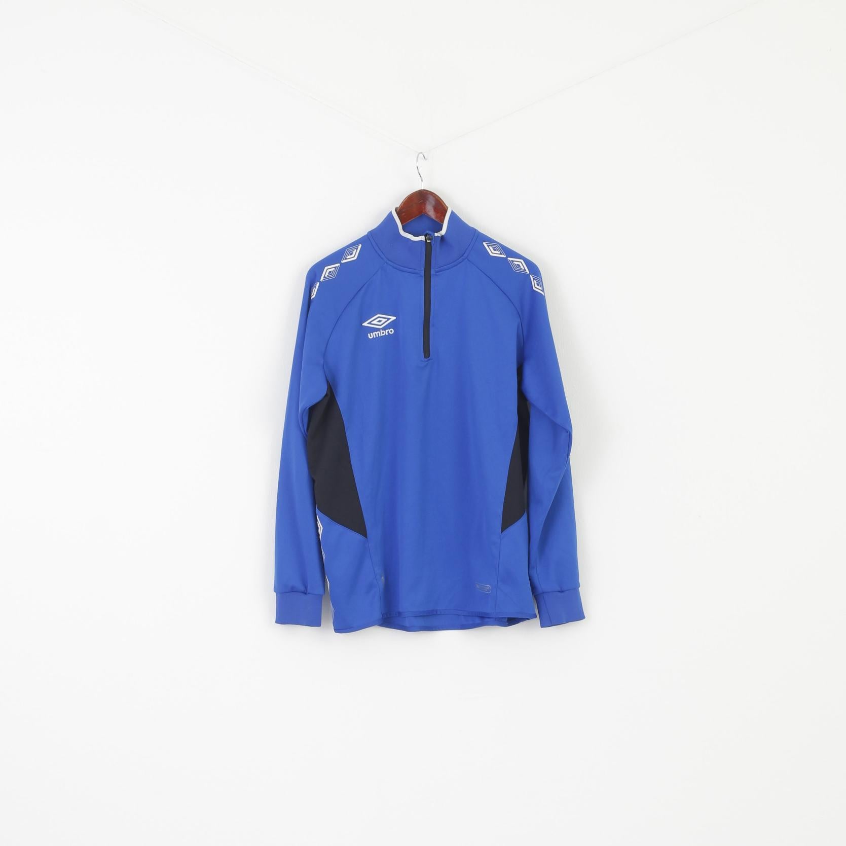 Umbro Hommes XL Chemise Bleu Performance Teamwear UX-1 Vapa Tech Zip N Retrospect Clothes Umbro Hommes XL Chemise Bleu Performance Teamwear UX-1 Vapa Tech Zip N Retrospect Clothes