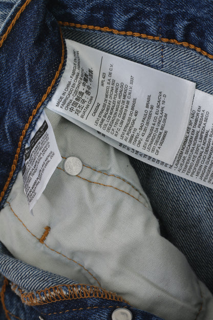 Levi's 501 Women 27 Shorts Blue Jeans Denim Frayed Cuffs Vintage Hot Pant