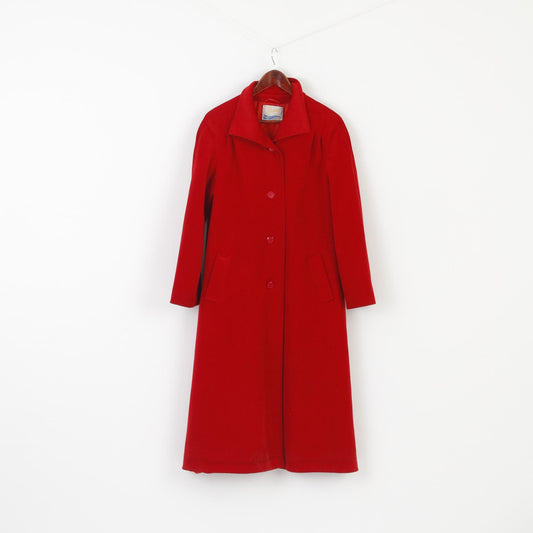 Dahlens Modell Women 42 L Coat Red Corduroy Svensk Tillverkning Single Breasted Vintage Top