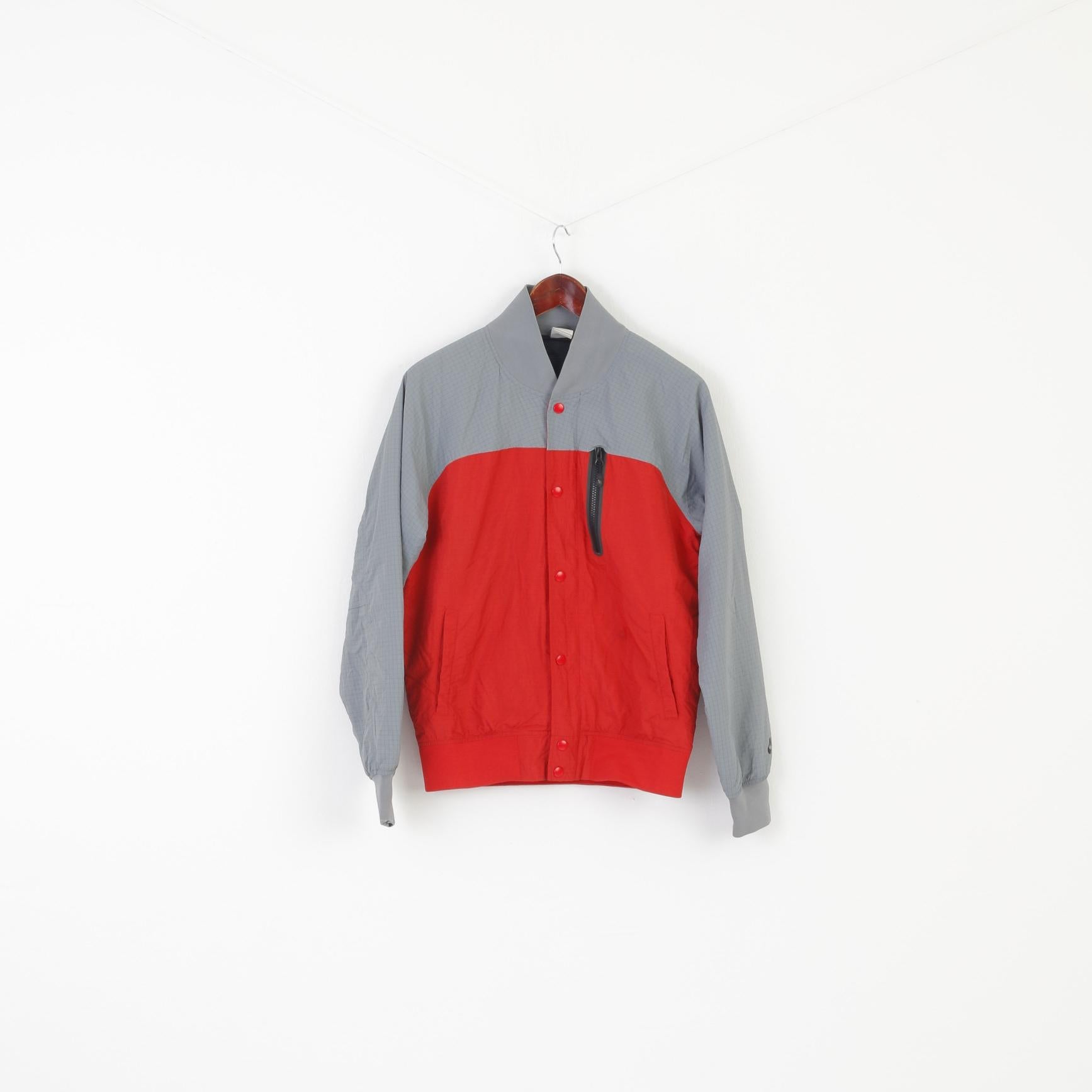 grey and red nike jacket