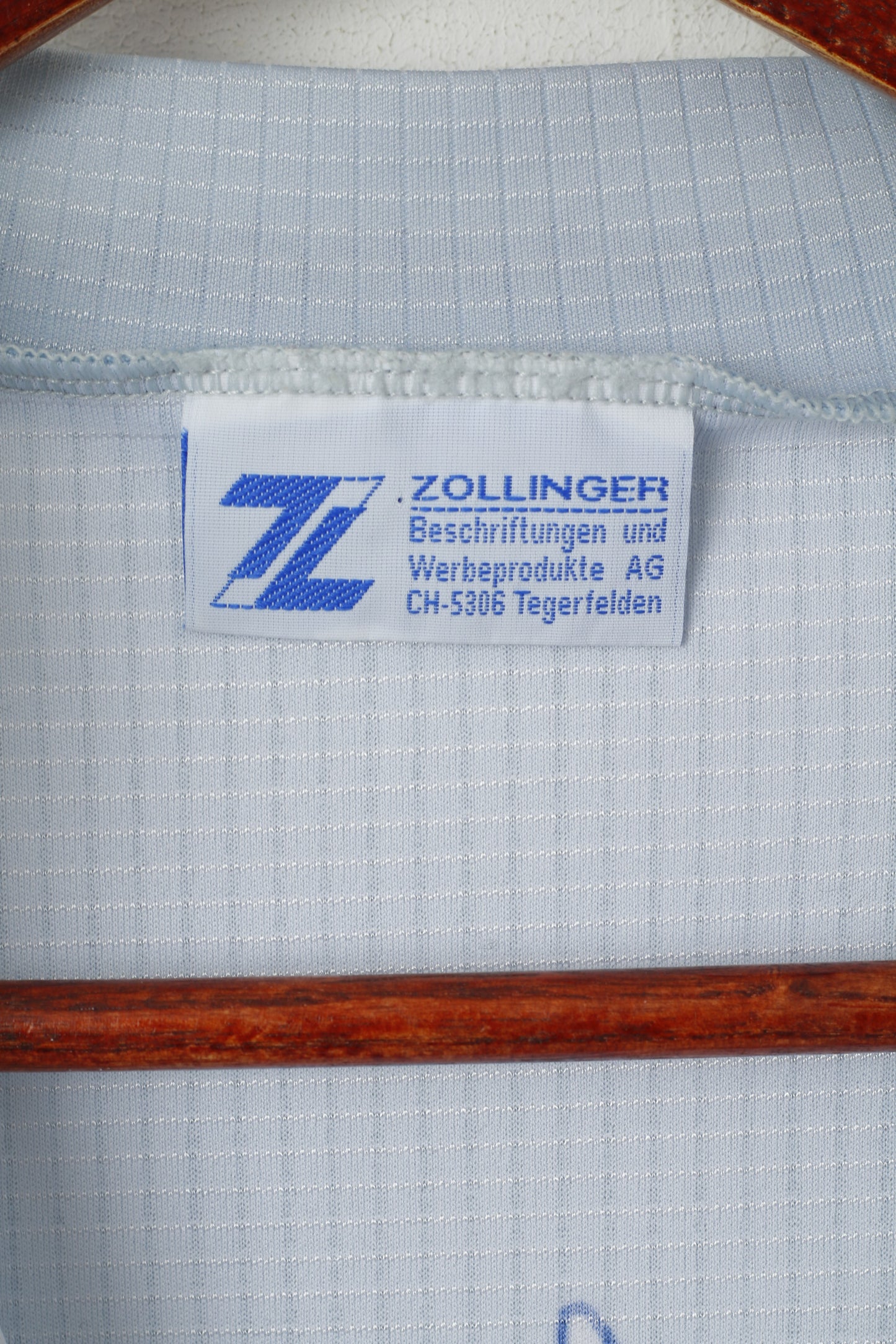 Zollinger Men XL Cycling Shirt Grey Costa Blanca Bike Zip Up Made in Italy Jersey Top