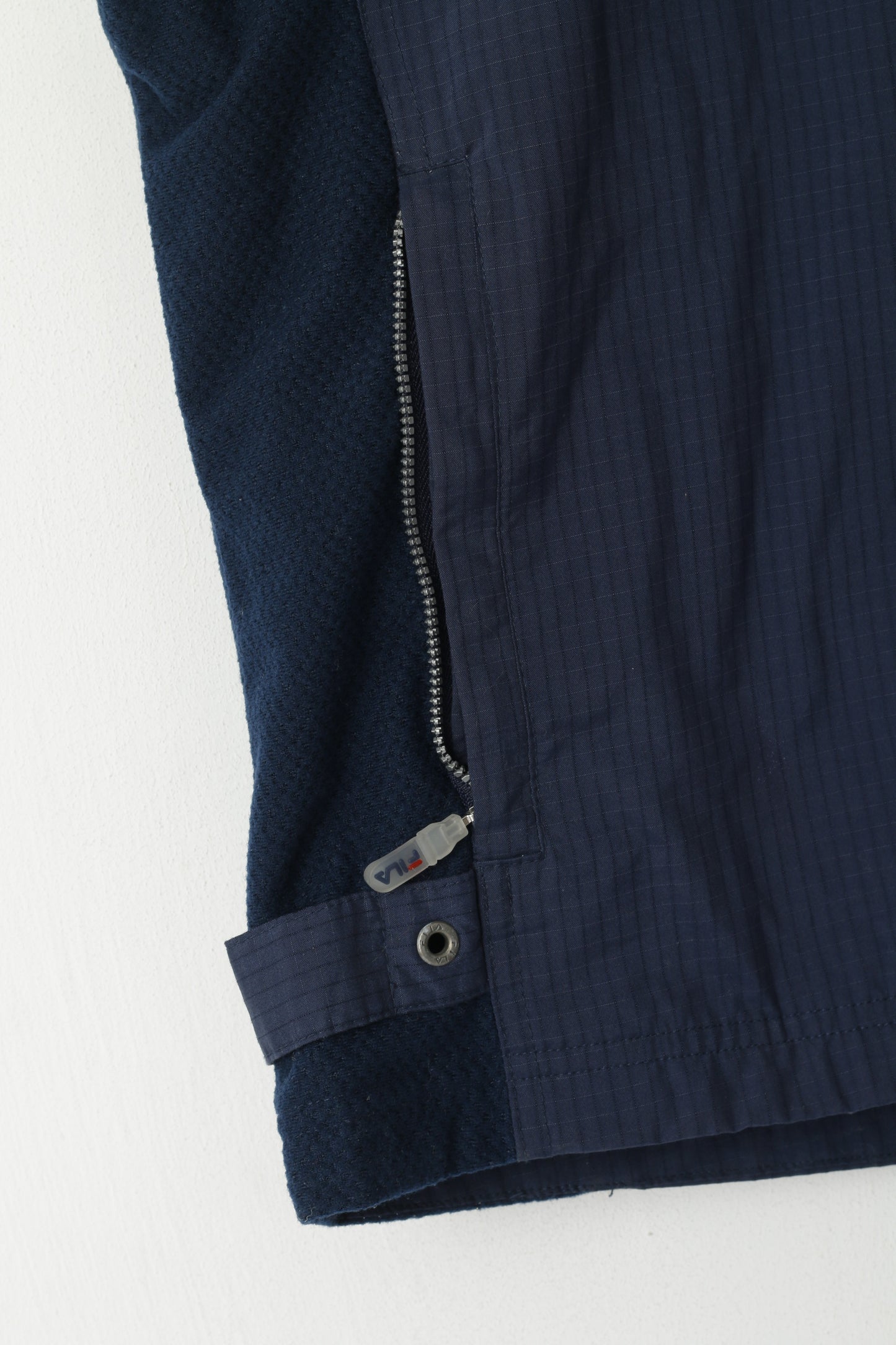 Fila Men S Waistcoat Navy Sport Zip Up Nylon Vest Outdoor Sleeveless Top