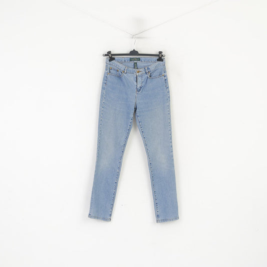 Lauren Jeans Co. Ralph Lauren Women 4 Trousers Blue Cotton Vintage Pants