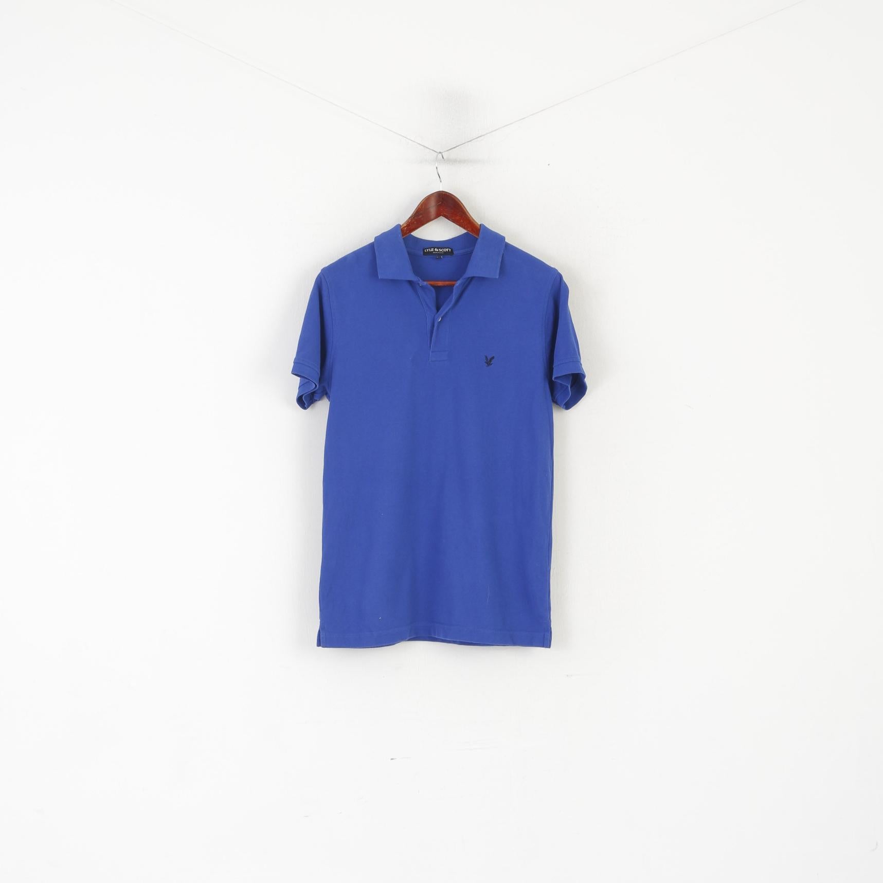 Lyle Scott Heritage Men S Polo Shirt Blue Cotton Detailed Buttons Pl