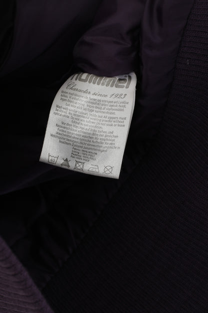 Hummel Youth Girls 176 Jacket Purple Nylon Waterproof Full Zipper Lined Bomber Top