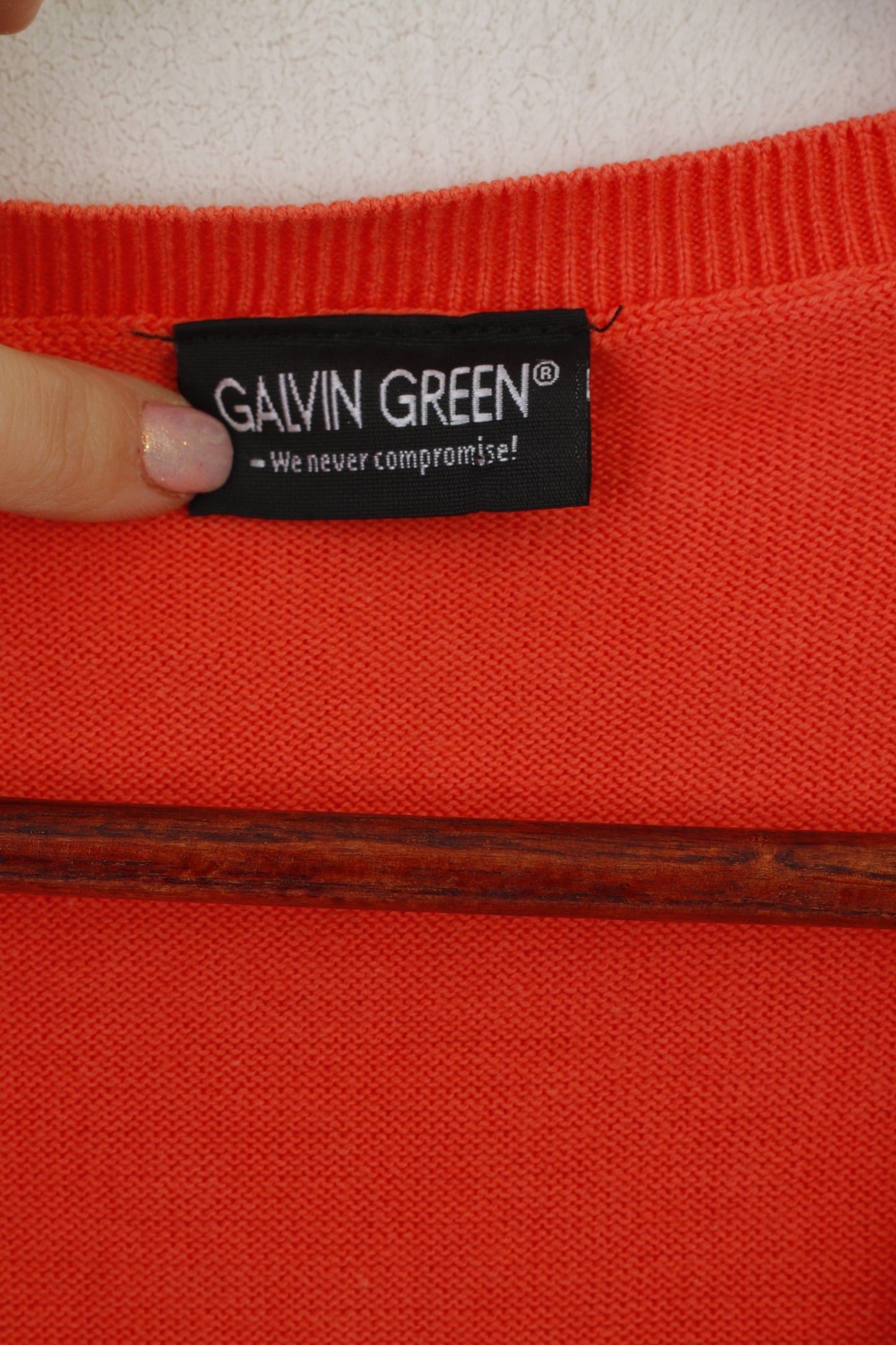 Galvin Green Men S Waistcoat Orange Diamond Cotton V Neck Sportswear Vest