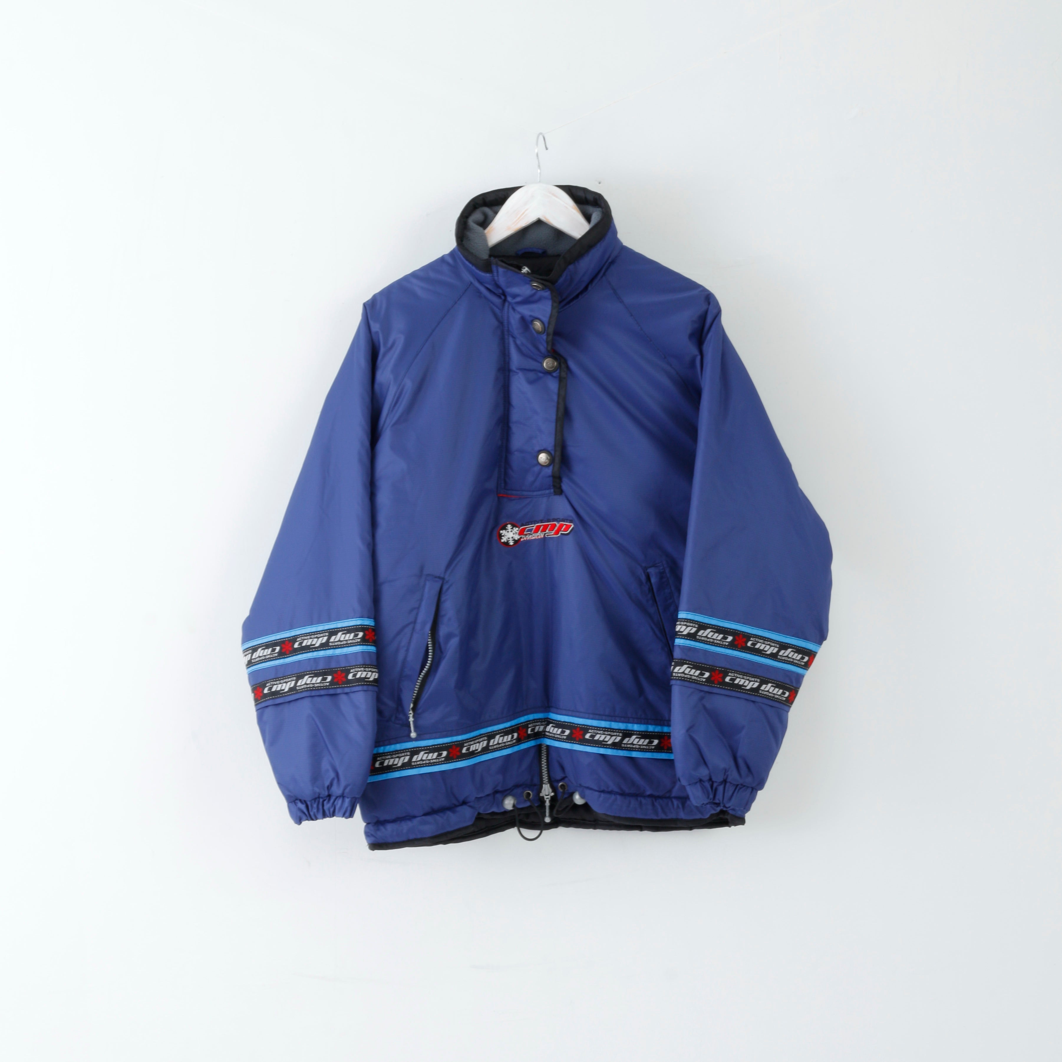 CMP Womens 38 L Ski Jacket Pullover Active Sports Division Navy Nylon