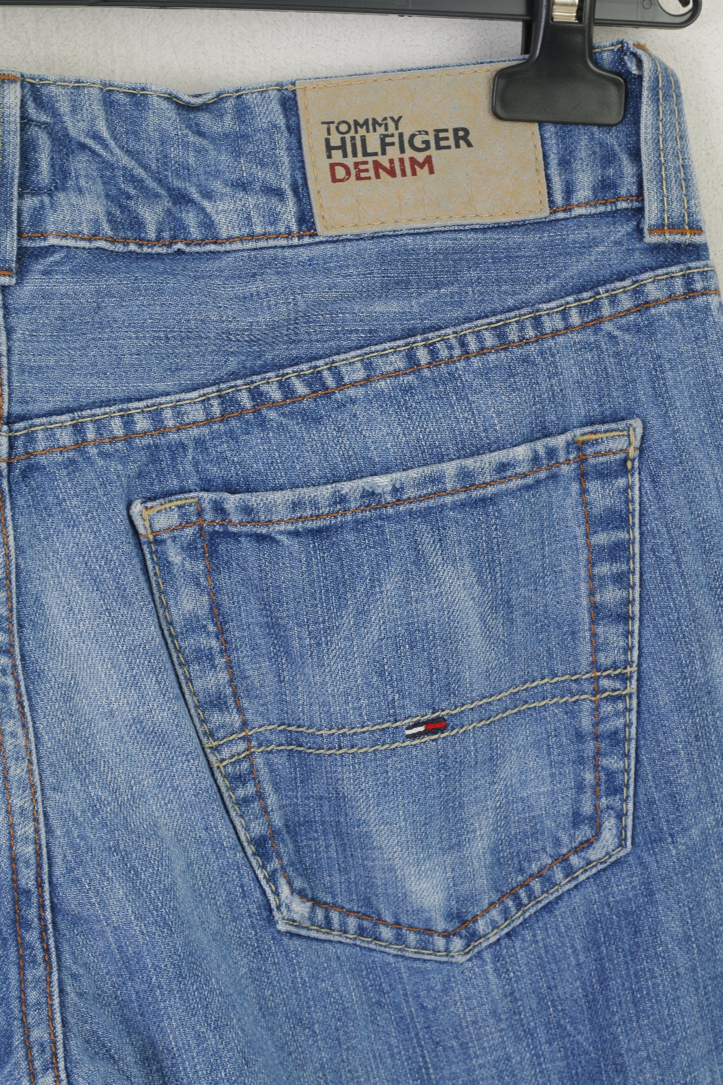 Tommy Hilfiger Women 30 Jeans Trousers Blue Cotton Dash Uncrafted Worn Pants