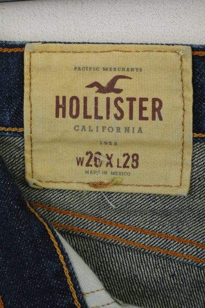 Hollister California Women 26 Trousers Navy Jeans Skinny Cotton Distressed Pants