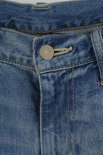 Levi's Women 29 Shorts Blue Cotton Denim 527 Jeans Hand Made Levi Strauss