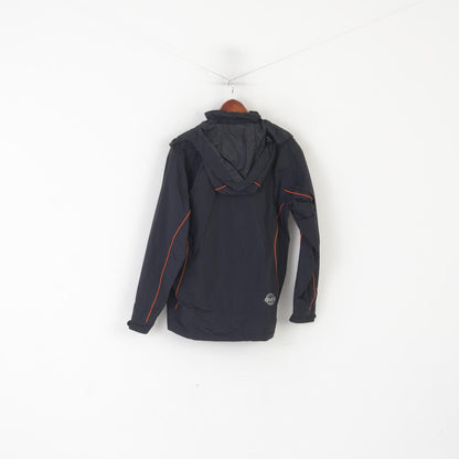 Abeko Men S Jacket Black Nylon Waterproof Outdoor Zip Up Hooded All Weather Top