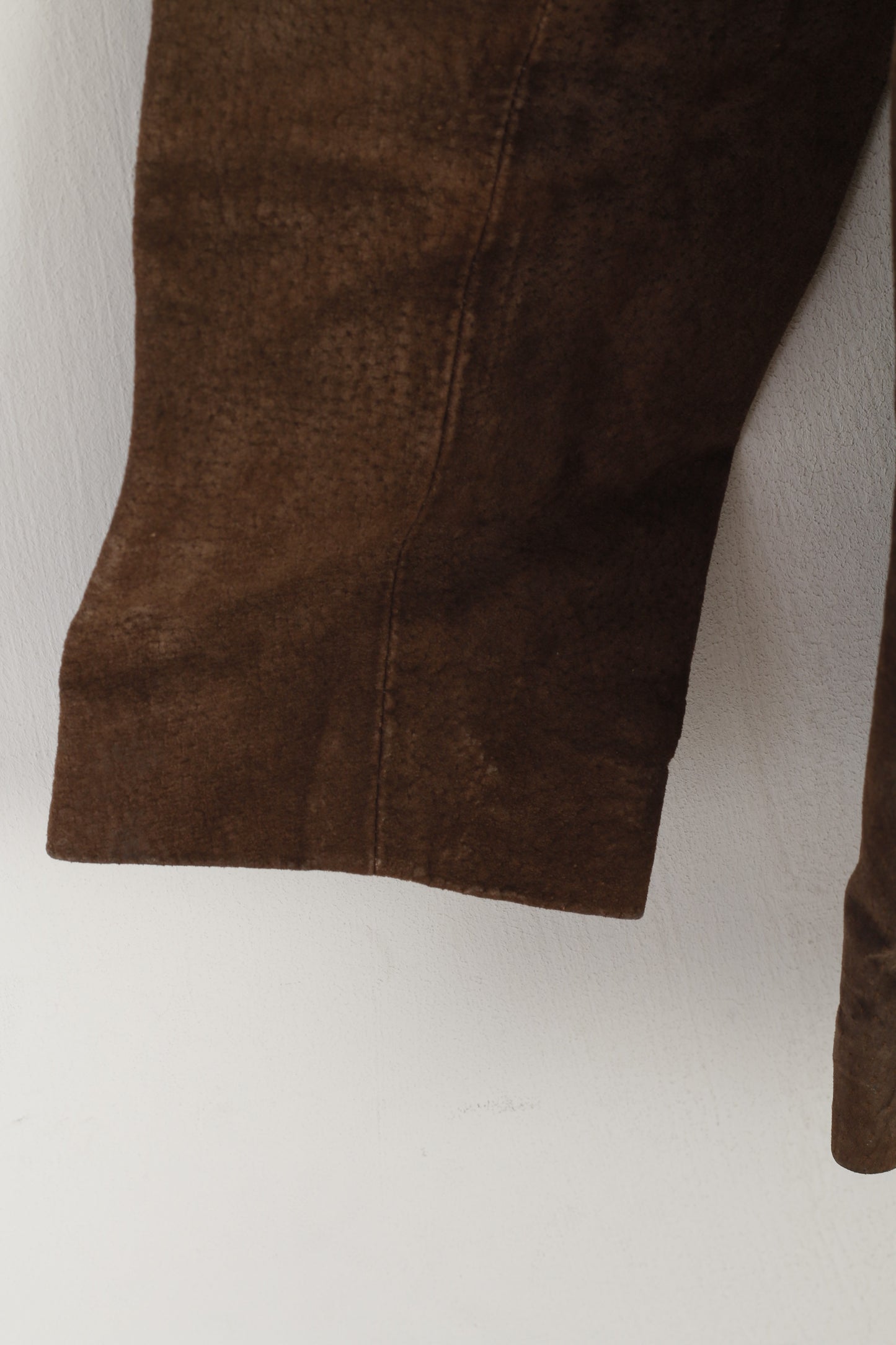 Joie de Vivre Women 16 L Jacket Brown Suede Leather Vintage Western Buttoned Top