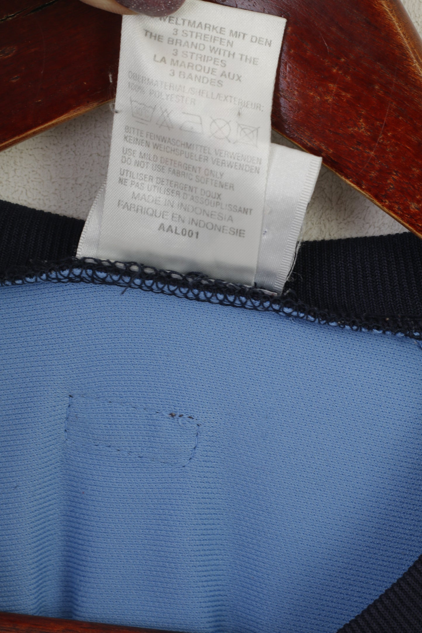 Adidas Youth 16 Age 176 Shirt Blue Climalite Sportswear Vintage Training Top