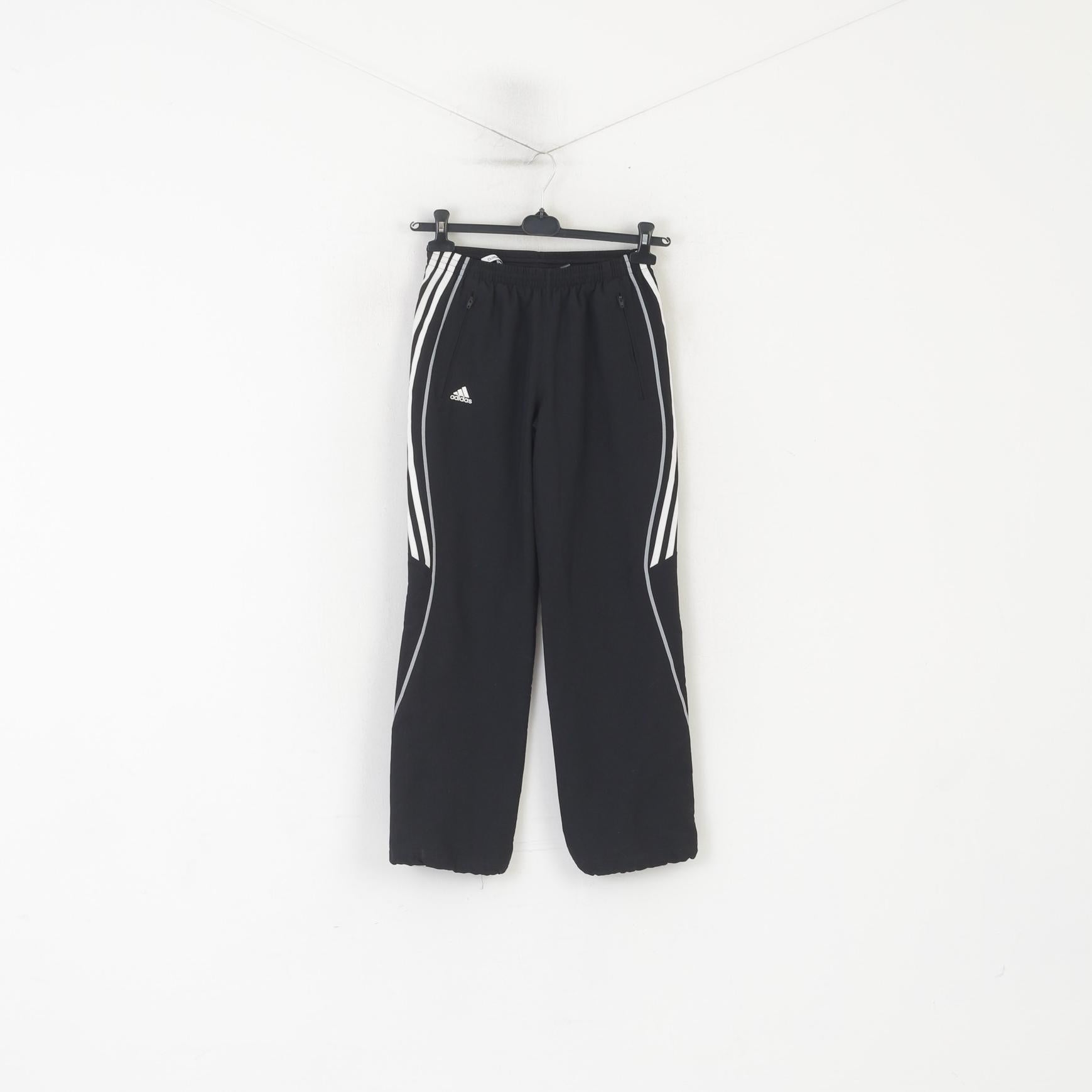 Adidas Boys 152 12 Age Trousers Black Polyester Climalite Active