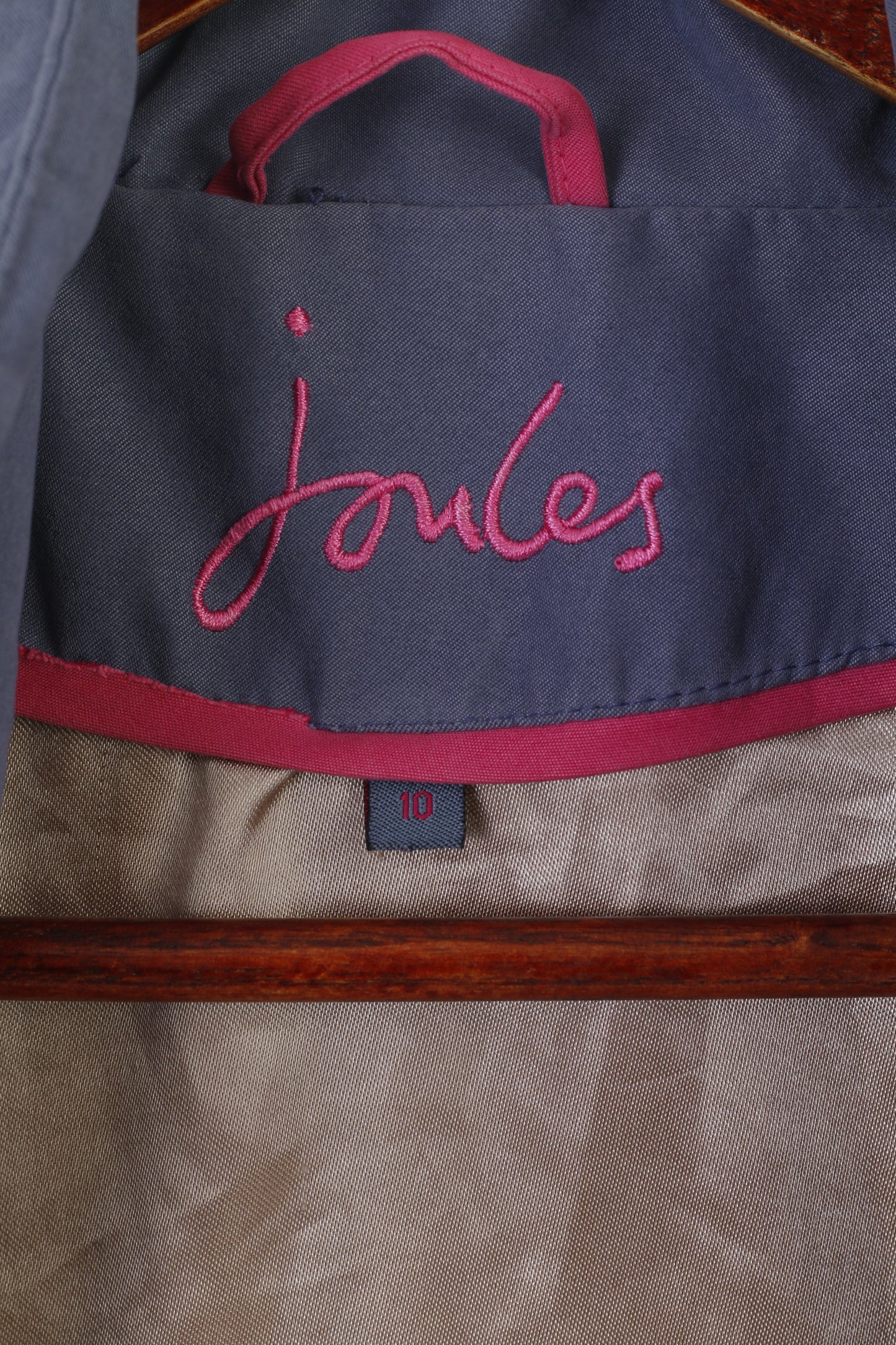 Joules Women 10 S Jacket Violet Padded Full Zipper Multi Pocket Classic Top