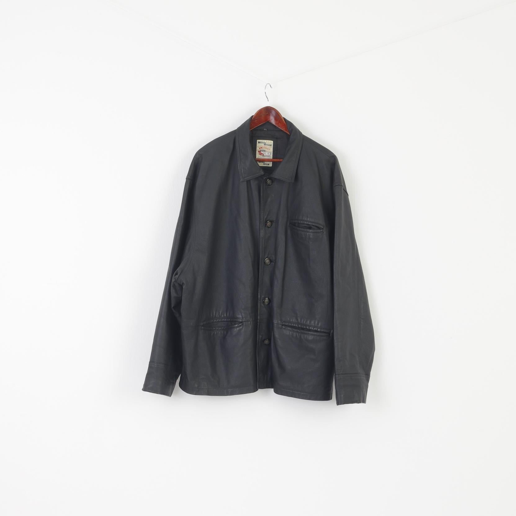 Mens 3xl leather jacket sale