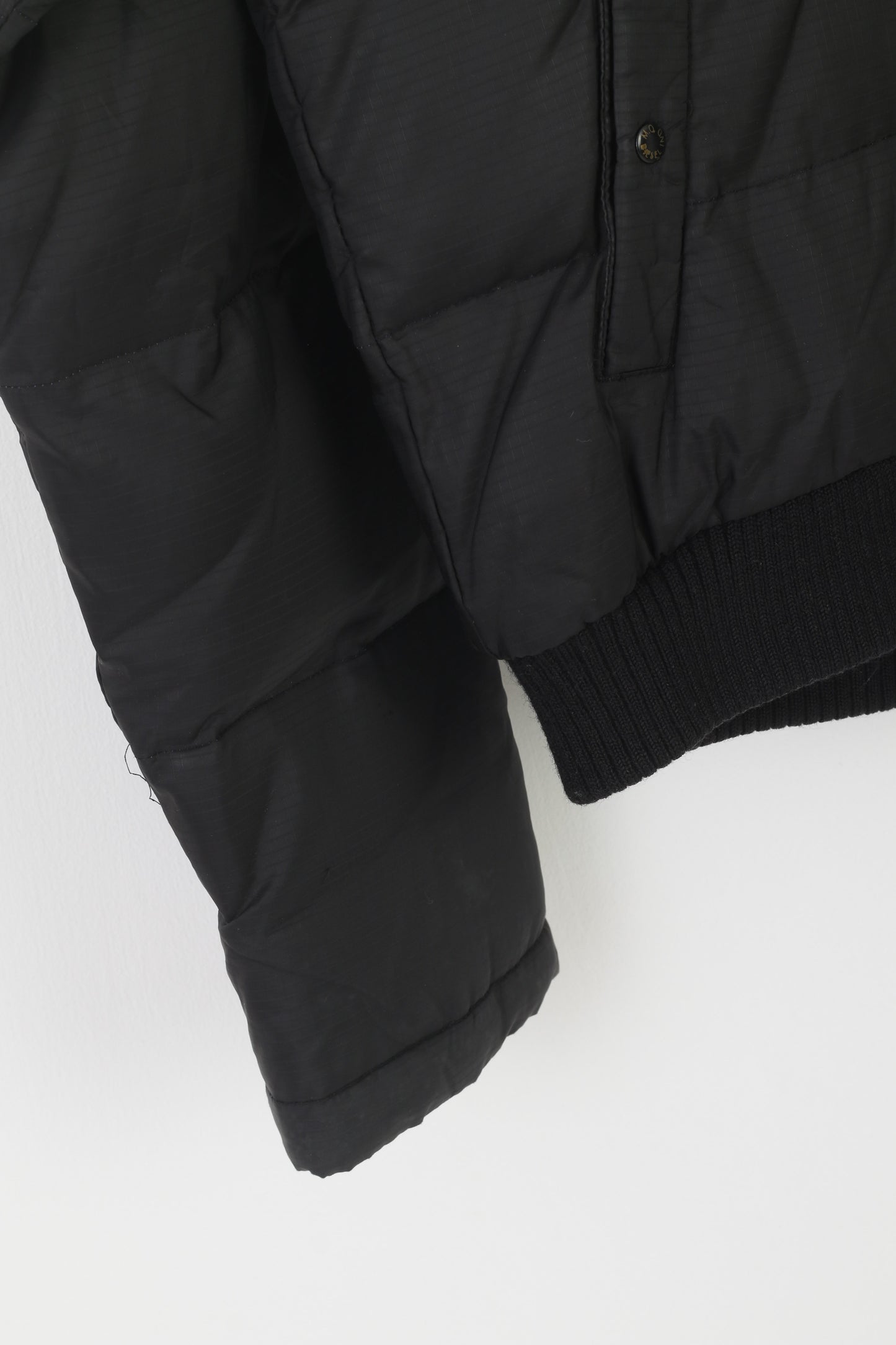 Diesel Women M Jacket Black Nylon Hooded Cropped Zip Up Padded Bomber Top
