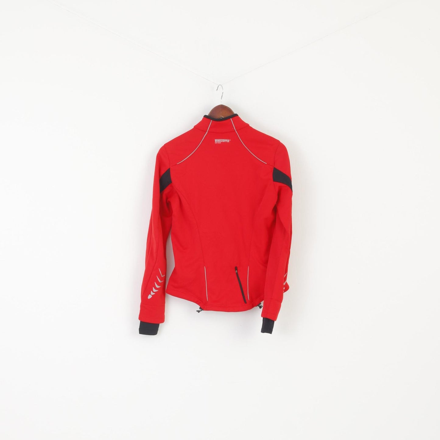 Gore Bike Wear Women 36 S Jacket Red Soft Shell Windstopper Zip Up Cycling Top