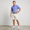 PING Collection Men L Polo Shirt Blue Golf Sportswear Shiny Classic Fit Top