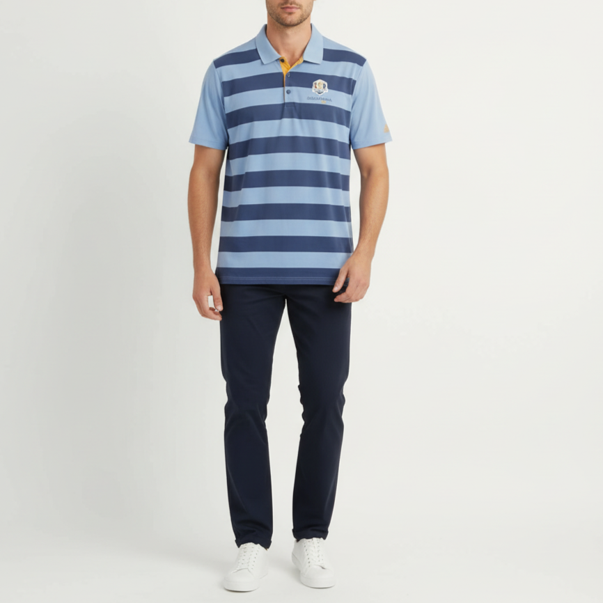 Adidas Golf Men XXL Polo Shirt Blue Ryder Cup 2018 France Le Golf National Top
