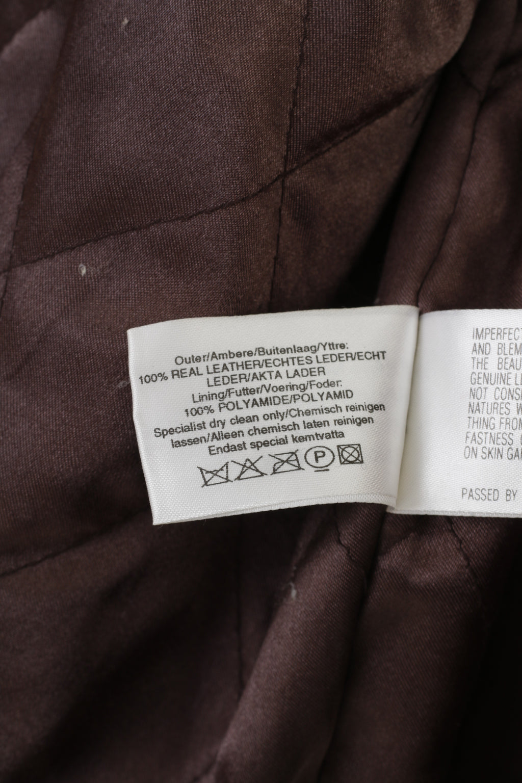 The Hudson Women 14 40 L Leather Jacket Brown Blazer Single Breasted Bottoms Vintage Top