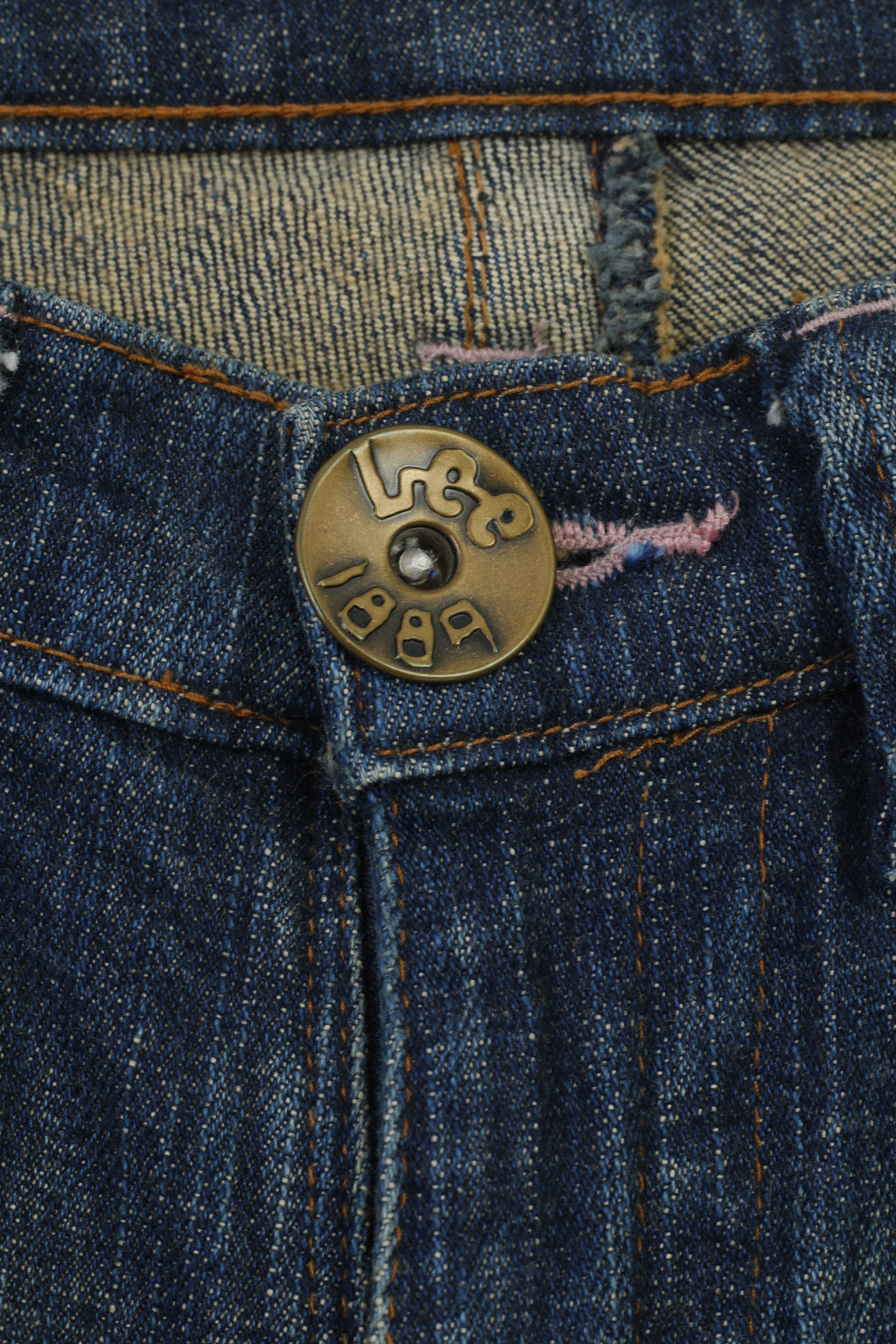 Lee Women 3 M Trousers Capri Navy Jeans Denim Cotton Vintage Pants