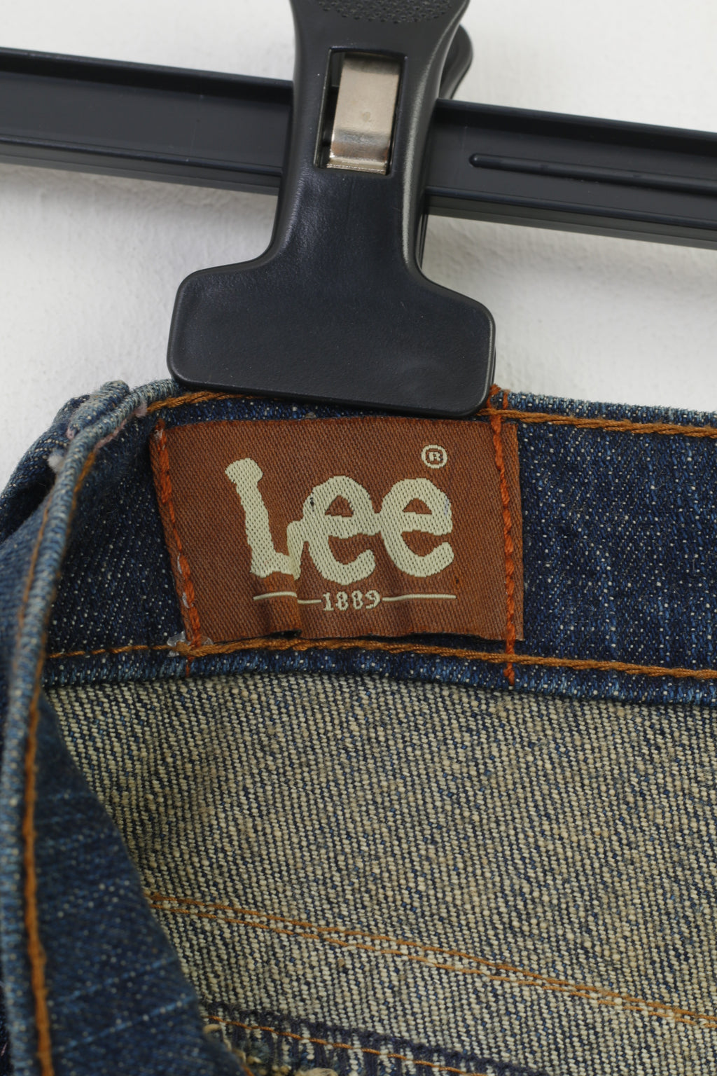 Lee Women 3 M Trousers Capri Navy Jeans Denim Cotton Vintage Pants