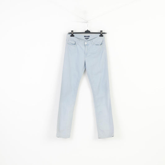 Gant Men 31 Trousers Low Waist Regular Fit Straight Leg Jeans Cotton Light Blue Vintage Pants