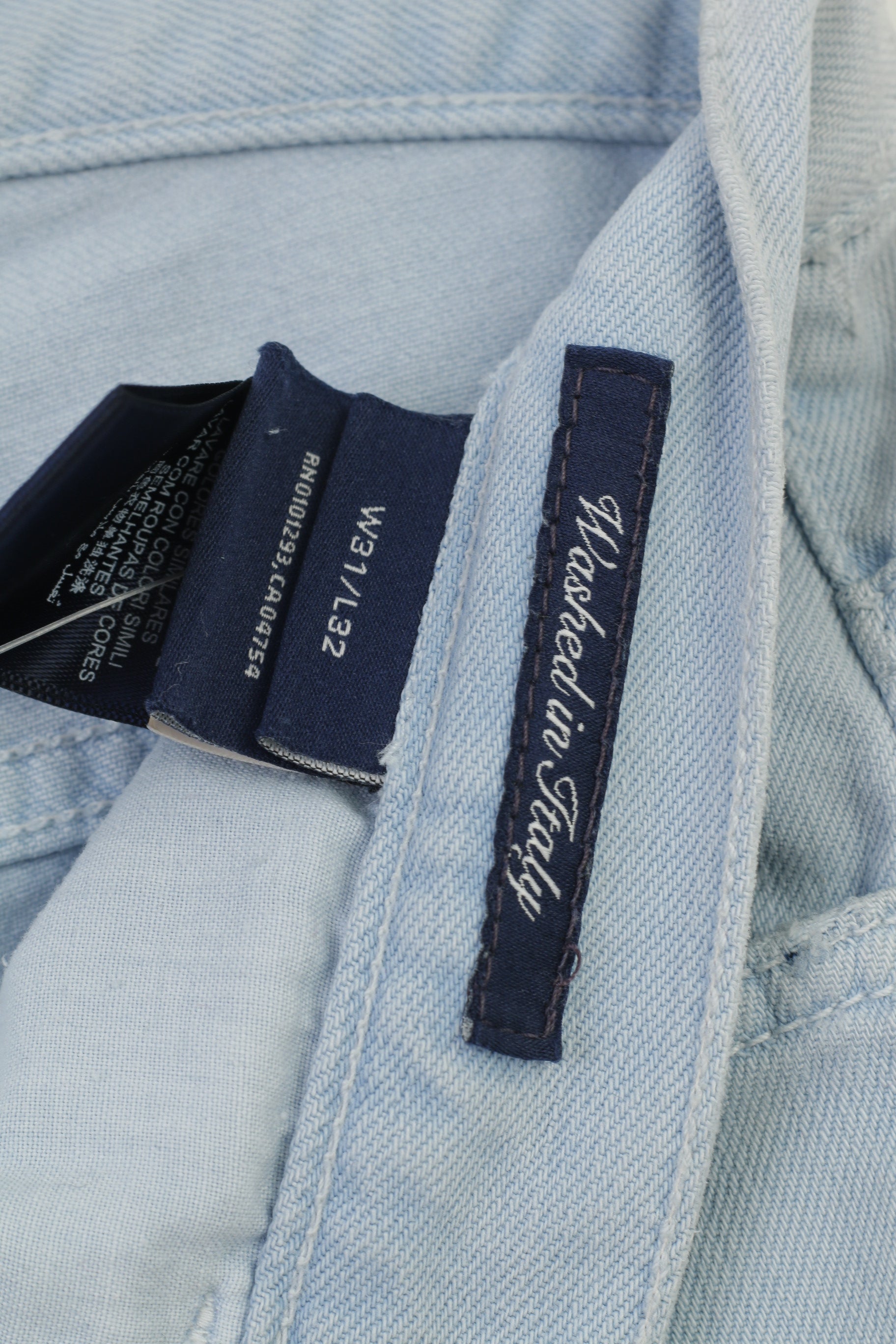 Gant Men 31 Trousers Low Waist Regular Fit Straight Leg Jeans Cotton Light Blue Vintage Pants