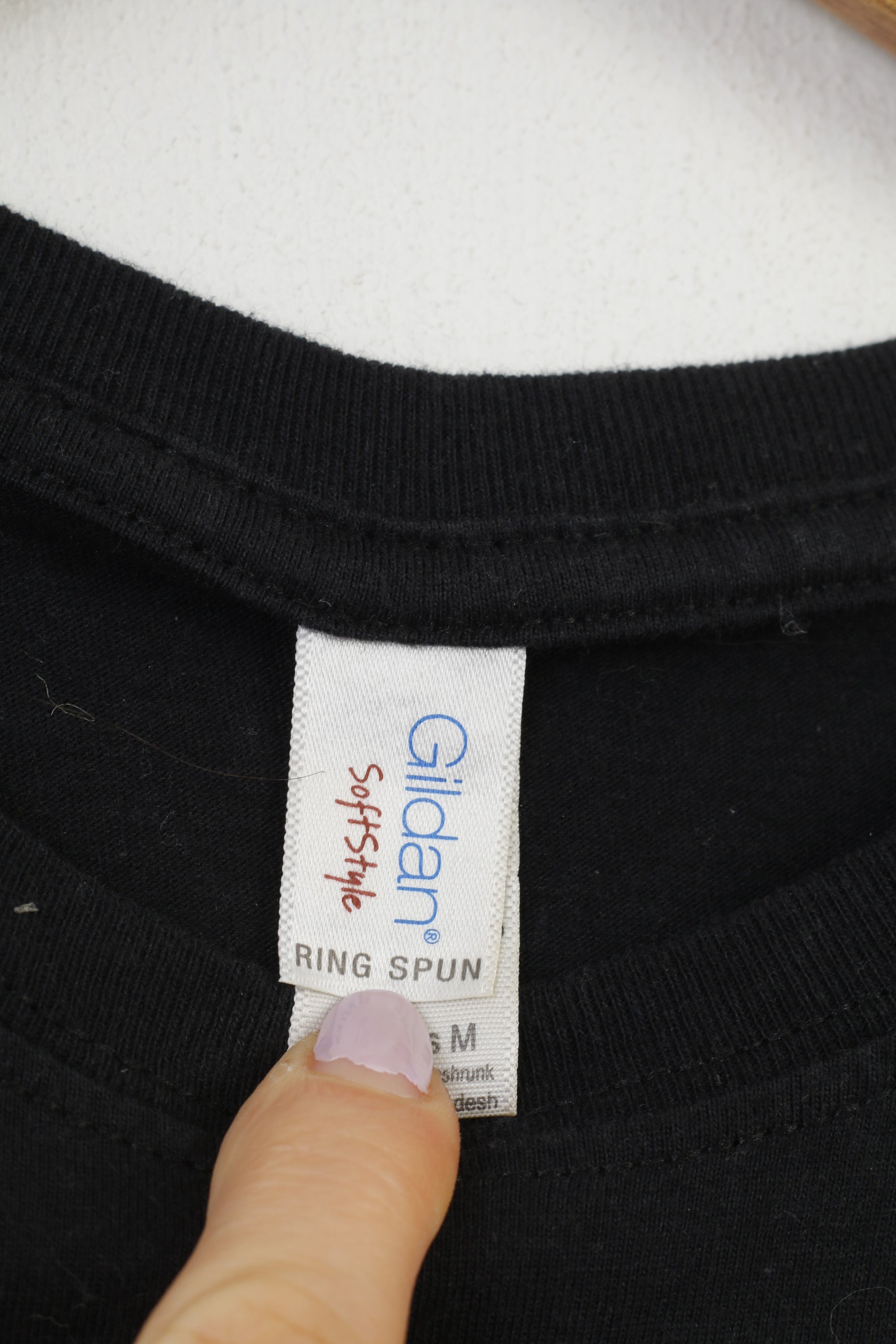 Gildan Soft Style Donna M Camicia in cotone Nero con grafica a sirena Classico girocollo