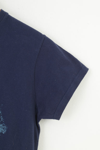 Gildan Soft Style Donna M Camicia Top girocollo con pianta grafica in cotone blu scuro