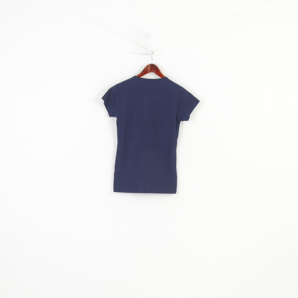 Gildan Soft Style Women M Shirt Navy Cotton Graphic Plant Crew Neck Top
