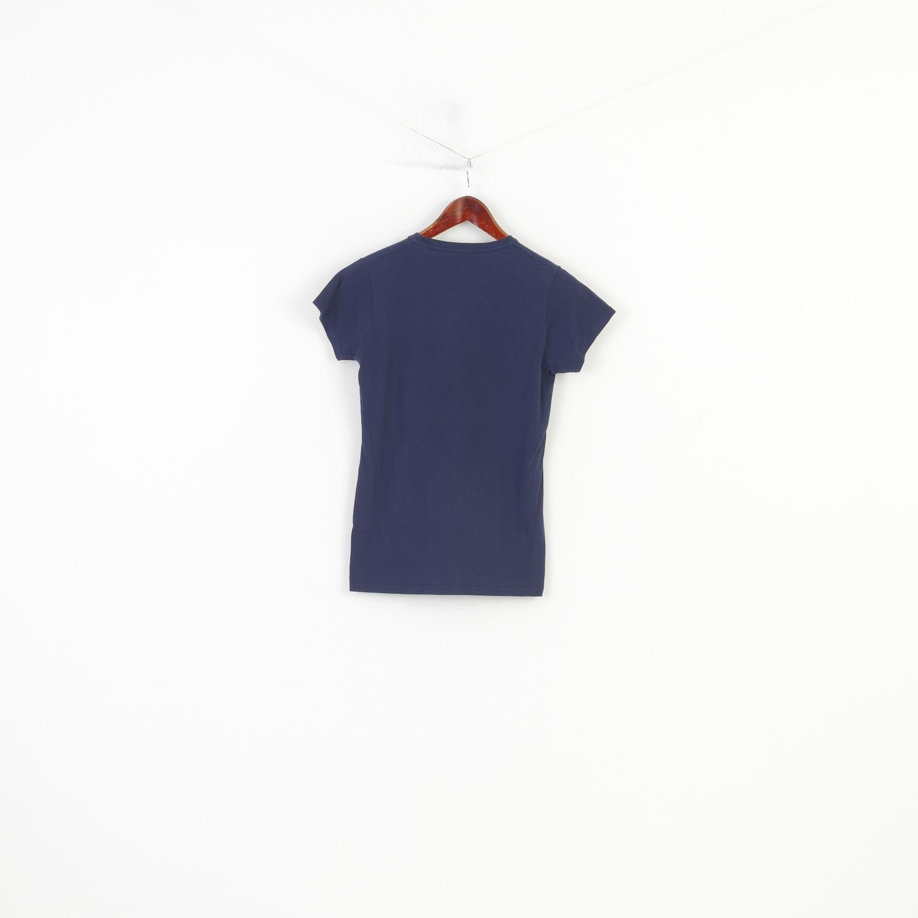 Gildan Soft Style Women M Shirt Navy Cotton Graphic Plant Crew Neck Top
