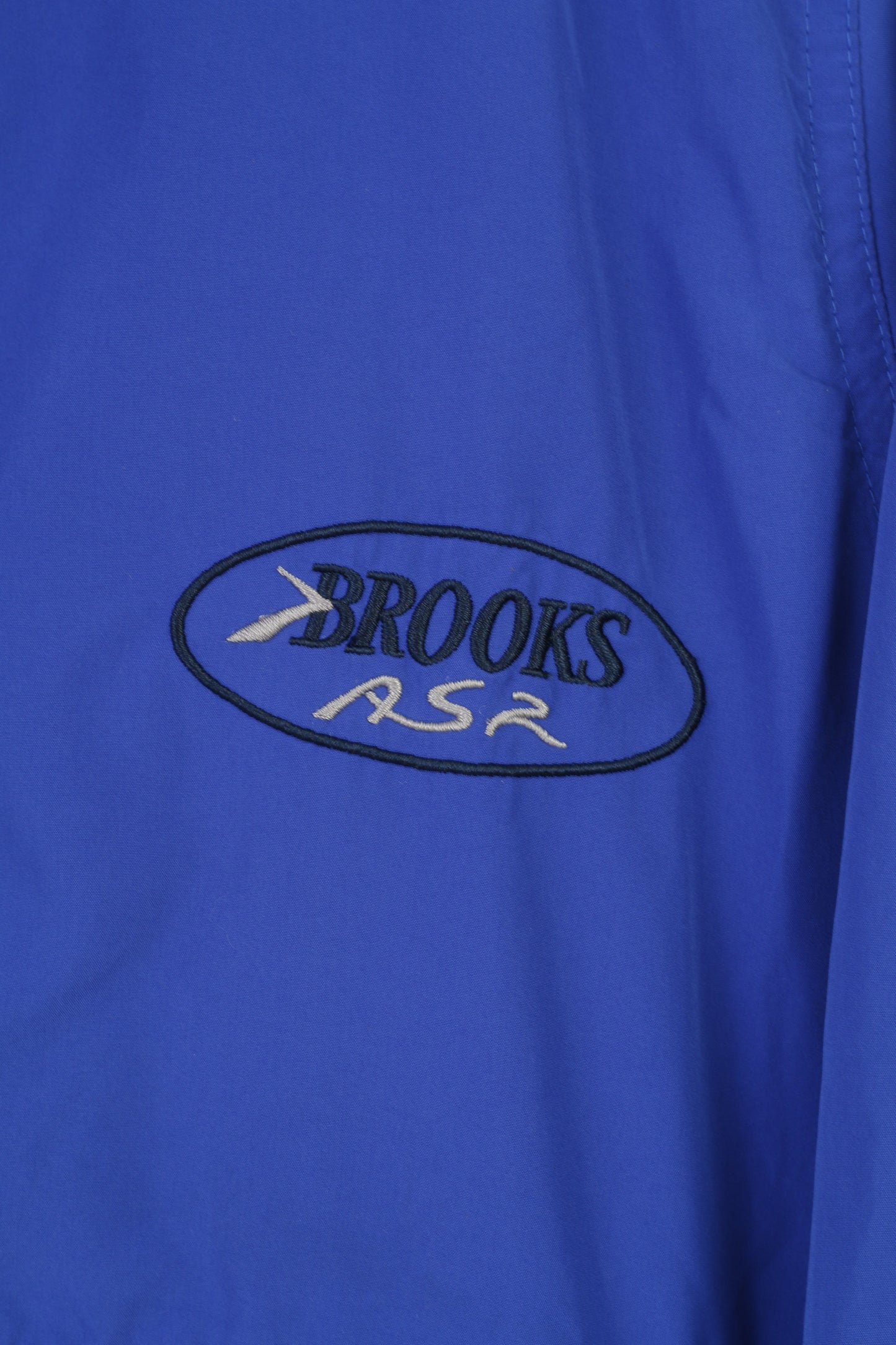 Brooks Men L Veste Bleu Marine Sport Léger Fermeture Éclair Complète Vintage Top