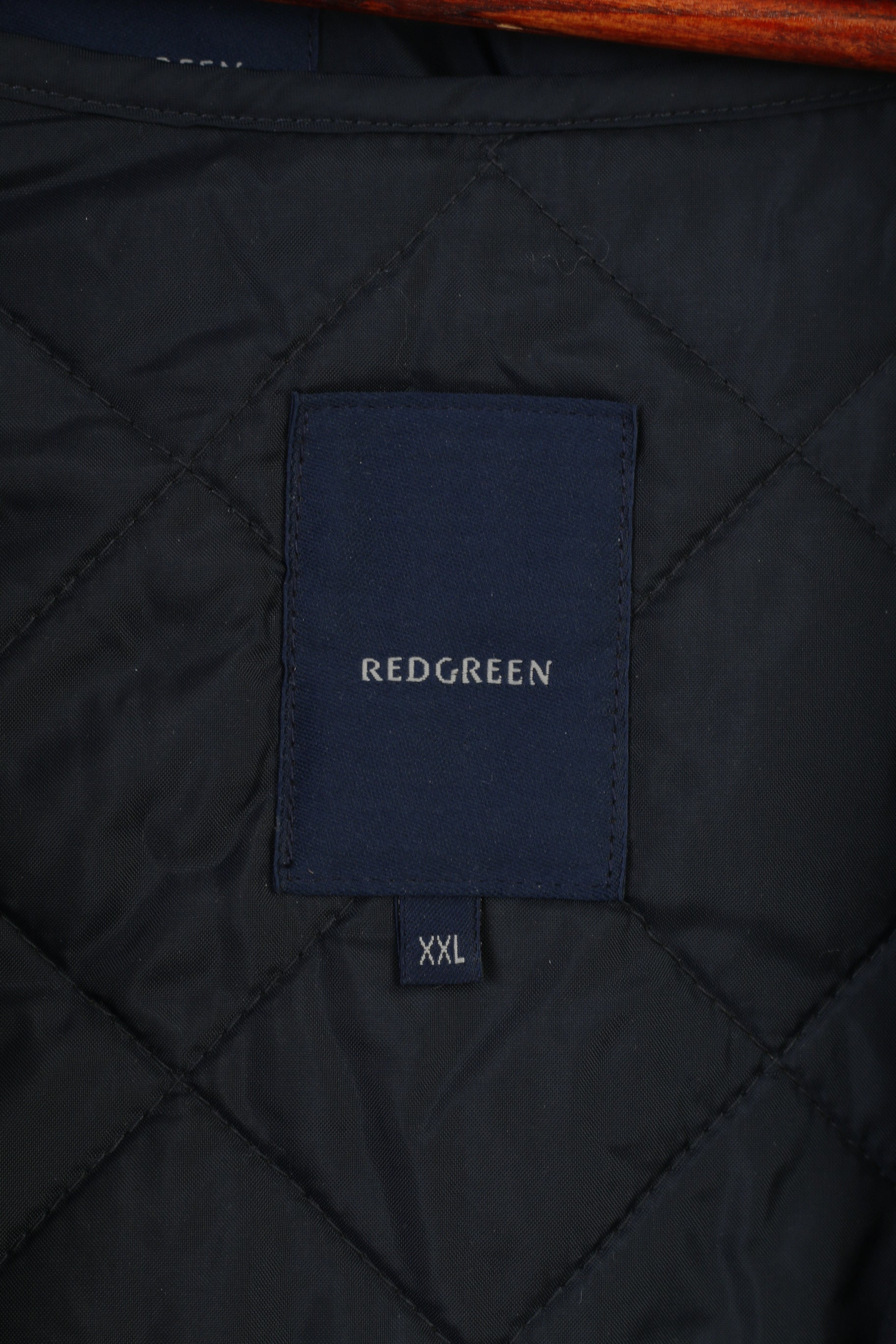 Redgreen Hommes XXL Veste Kaki Nylon Coton Mélange Rembourré Fermeture Éclair Complète Doublure Amovible Haut Vintage