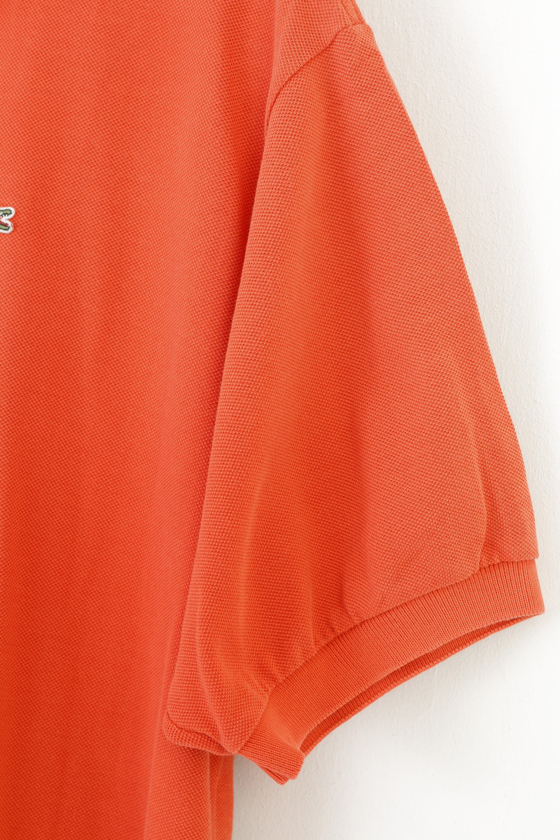 Lacoste Men 7 2XL Polo Shirt Orange Cotton Detailed Buttons Vintage Top