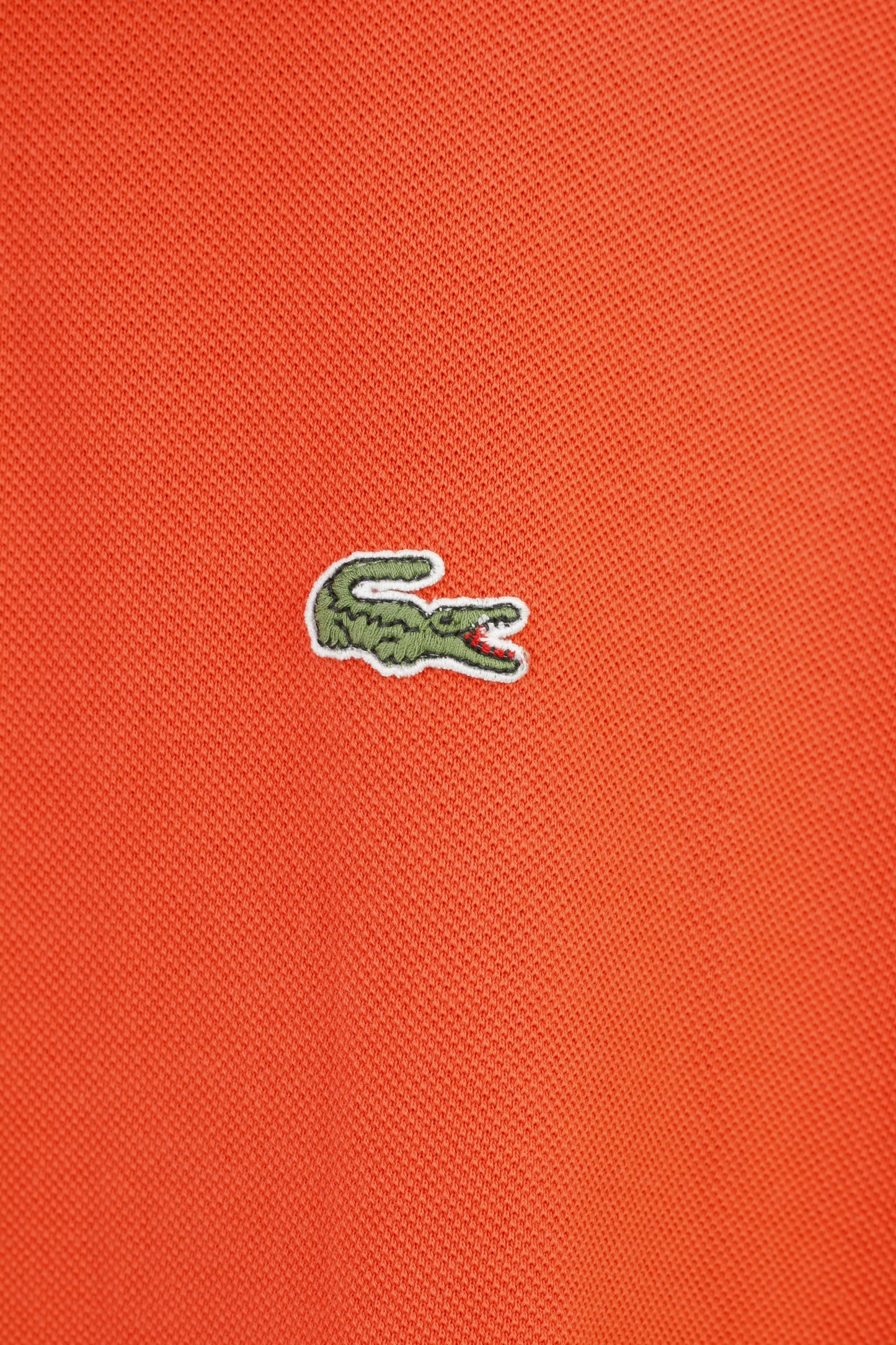 Lacoste Hommes 7 2XL Polo Orange Coton Boutons détaillés haut vintage