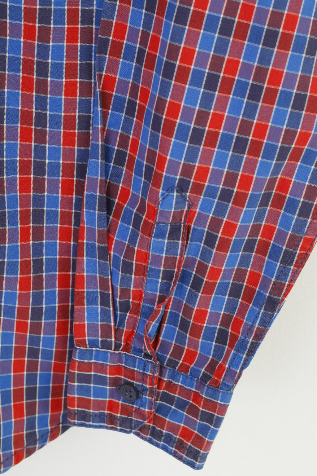 S. Oliver Chemise décontractée L 164 pour garçon en coton bleu rouge à carreaux à manches longues