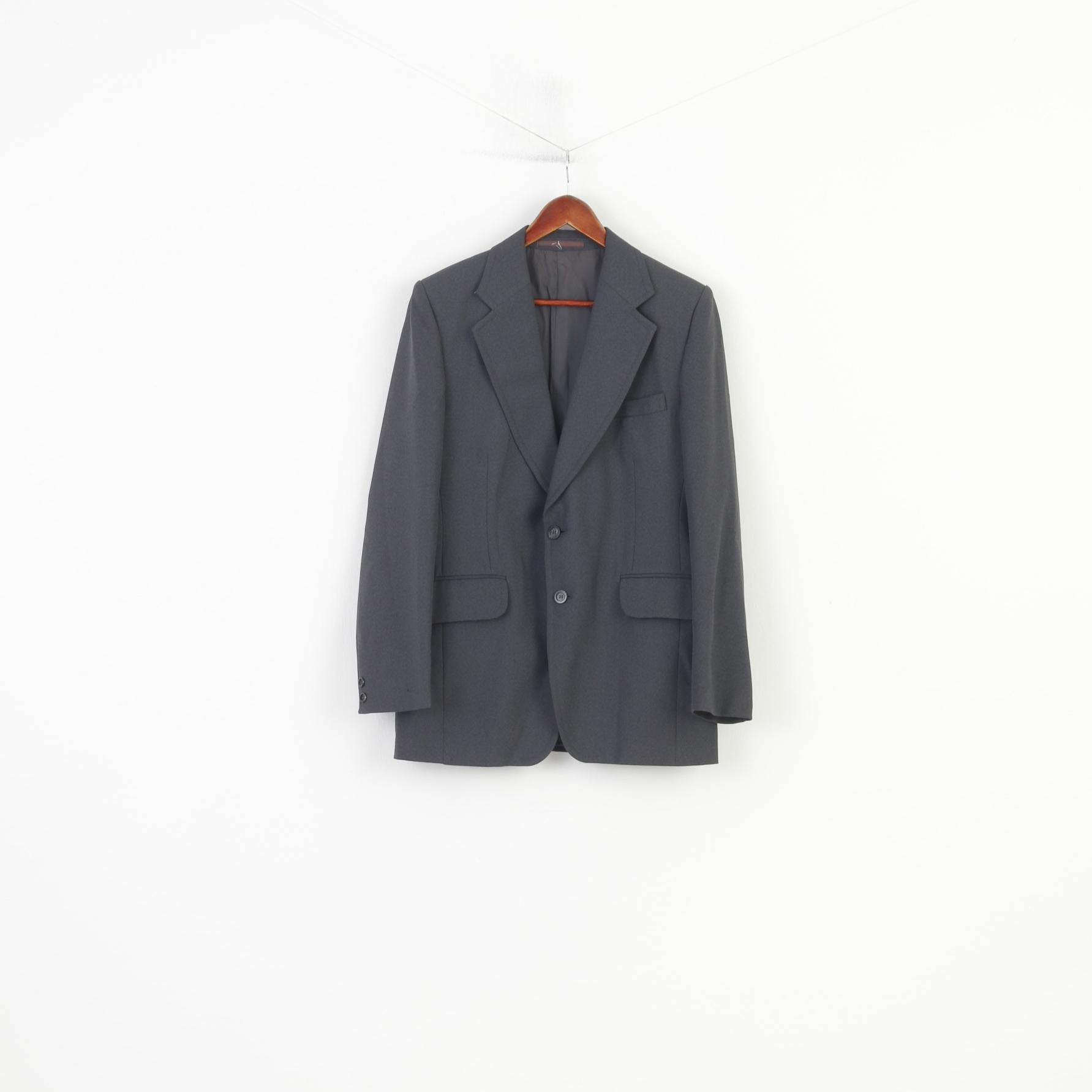 Vanderbilt Men 42 Blazer Single Breasted Charcoal Personality Clothes Jacket