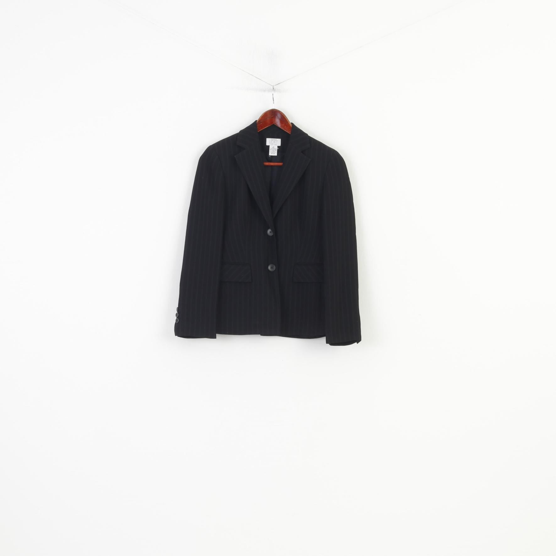 Ann Taylor Women S Blazer  Striped  Single Breasted Jacket 