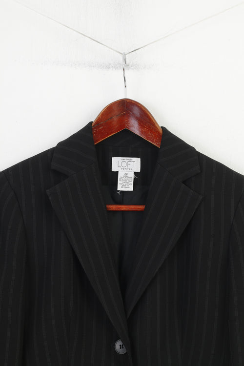 Ann Taylor Blazer rayé à simple boutonnage pour femme Petites Loft Veste