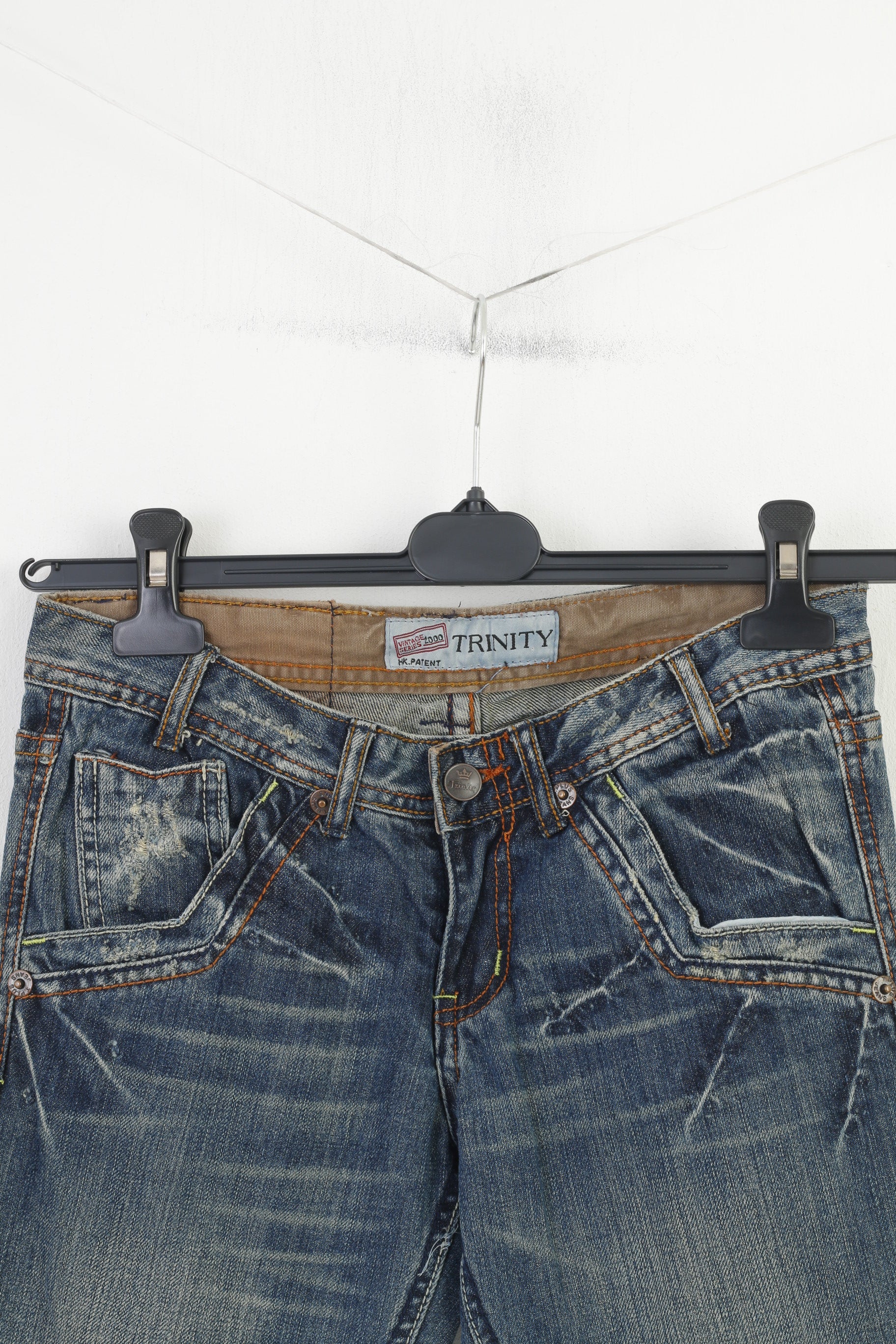 Trinity Women Trousers M Cotton Denim Light Blue Jeans Pants